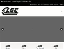 Tablet Screenshot of lgecoachworks.com